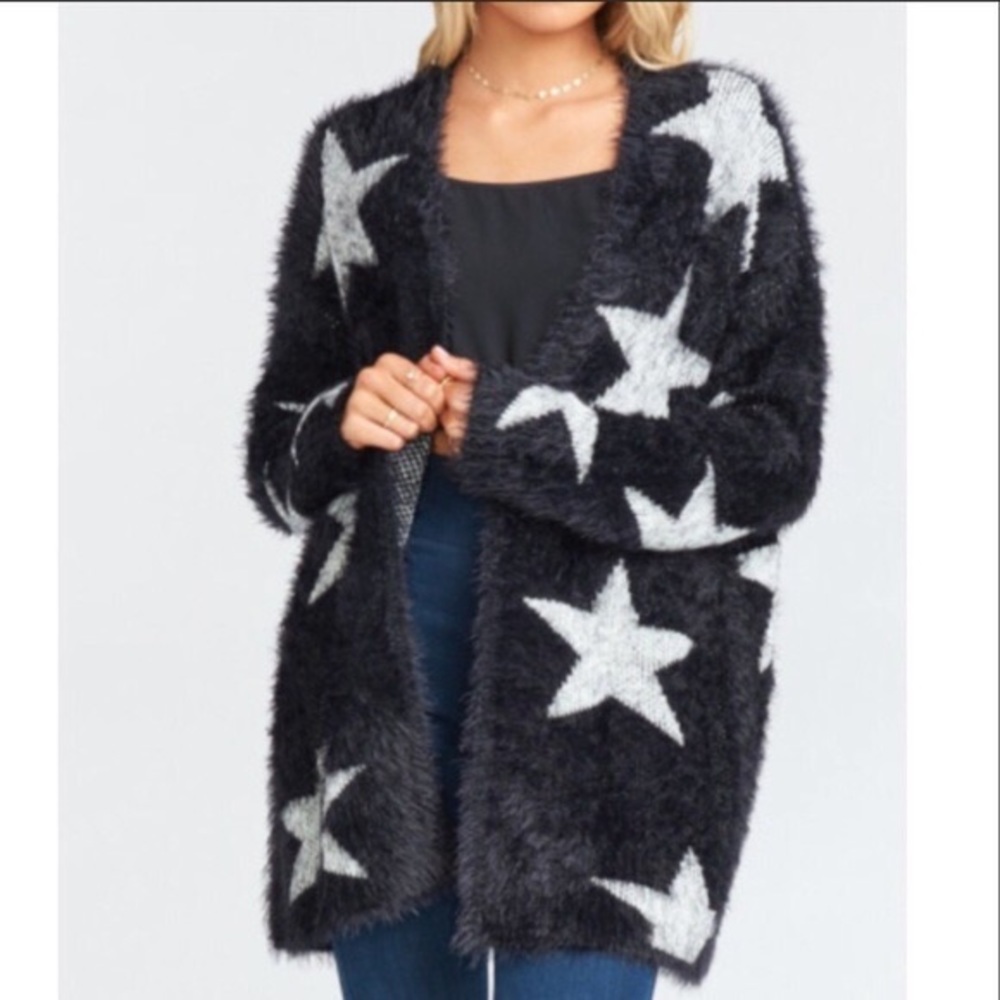 Show Me Your MuMu Cozy fuzzy Star Cardigan - XS